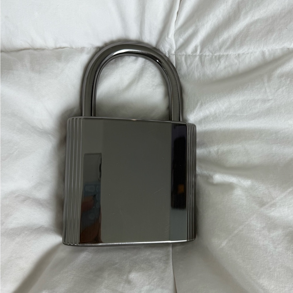 Zara Silver Padlock Handbag